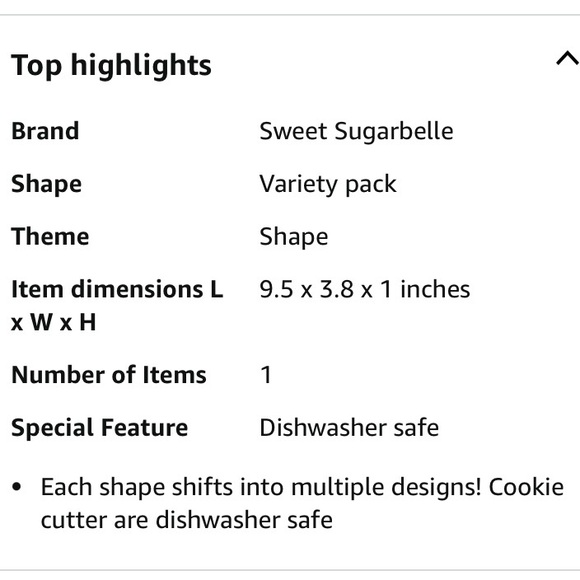 SUGARBELLE Romance Shape Shifter mini bite size Cookie Set of 4 shapes. NWOT. - Picture 4 of 5